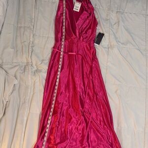 Vibrant Pink Satin Dress